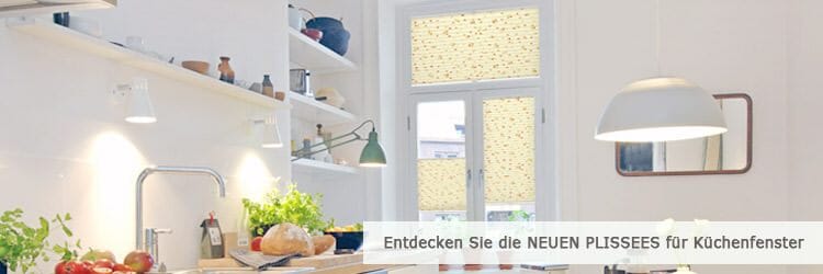 Plissee am Küchenfenster - Glasleistenmontage