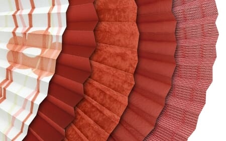 Gemustert in rot