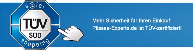 Geprüfte Sicherheit bei Plissee-Experte.de