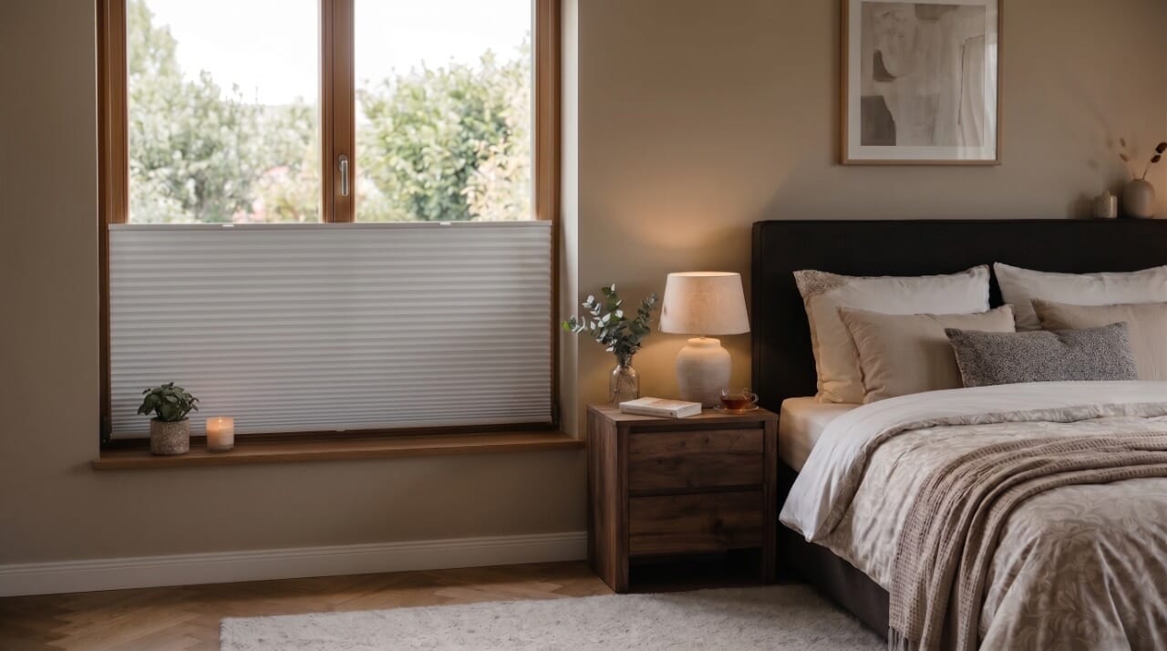 Duo Blackout Wabenplissee — 99% Verdunkelung für das Schlafzimmer