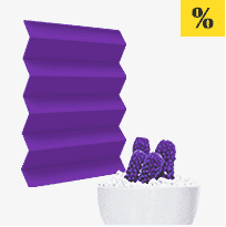 Plissee Lila als Blickfang