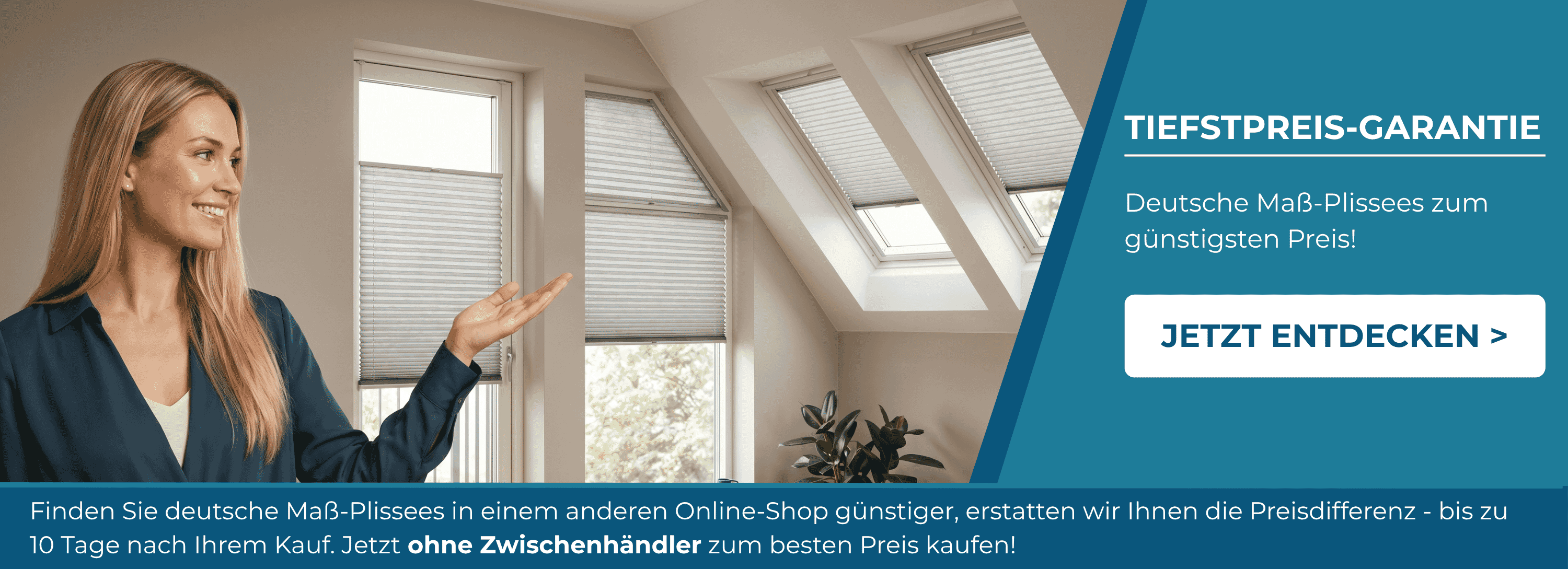 Plissee günstig auf Maß: Plissee-Experte.de mit 100% Tiefstpreisgarantie