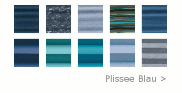 Plissee-Rollo Stoffe (25 unterschiedliche Varianten) blau mit kostenlosem Versand in Deutschland