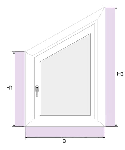 Plissee FS1, FS2  - Messen bei der Montage in der Fensternische