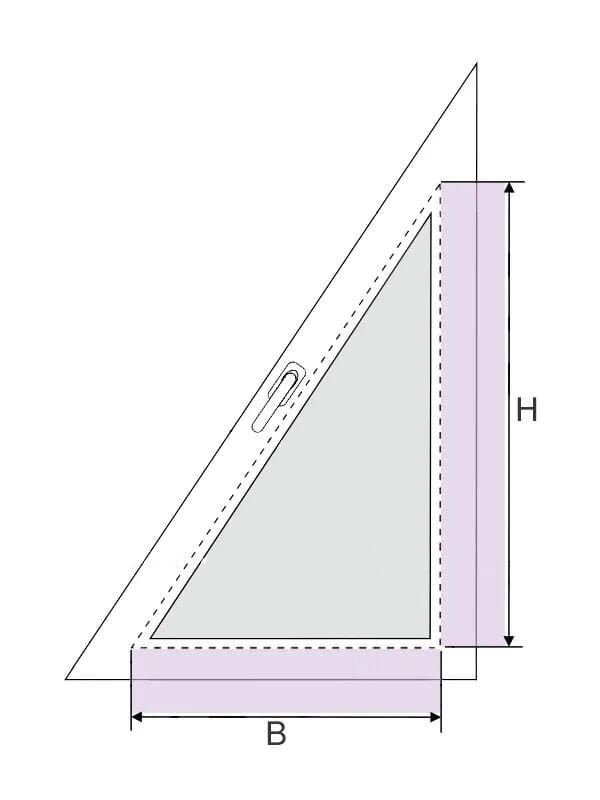 Plissee VS10 - Messen bei der Montage am Fensterflügel mit Winkeln